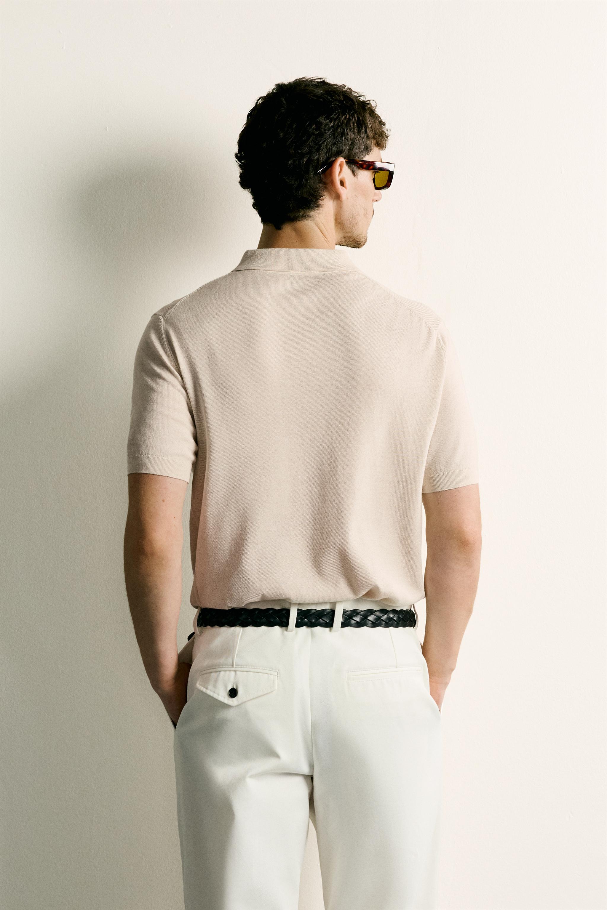 REGULAR FIT ZIP KNIT POLO